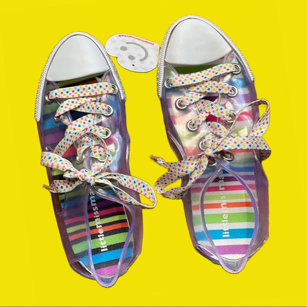 Y2K Jelly Shoes Clear Zany Slingback Lace-Up Sneaker - LittleMissMatched - Picture 4 of 9